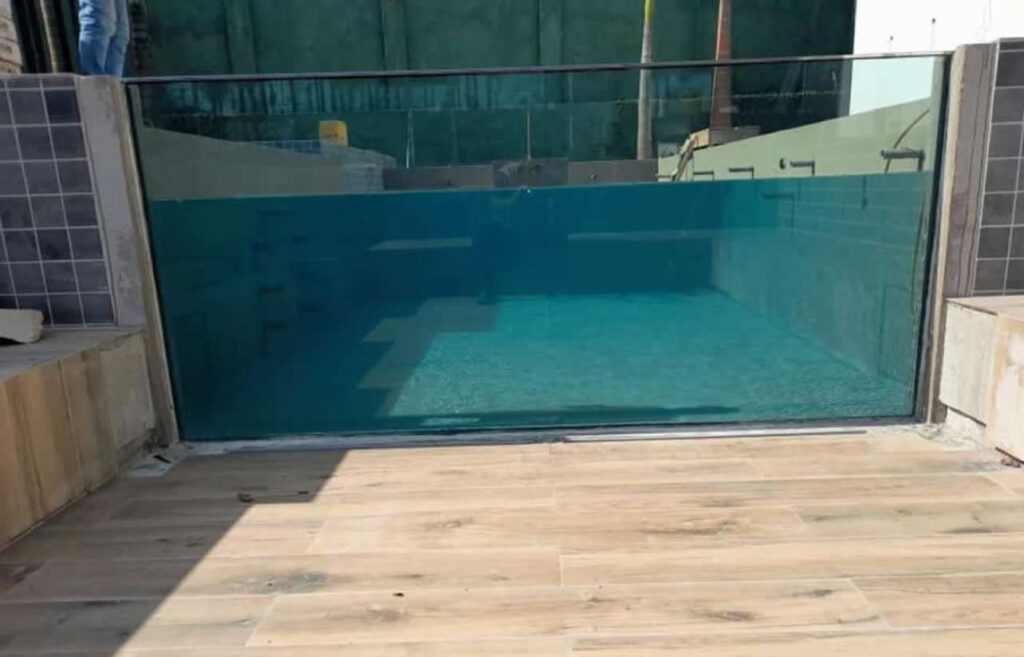 projeto piscina de vidro